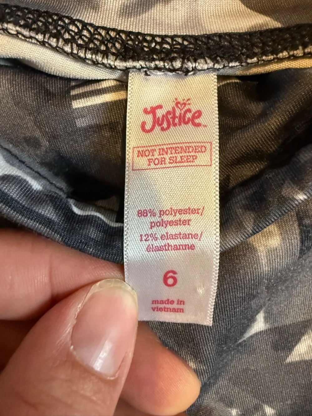 Justice Gray Aztec 'STRONG' Graphic Leggings with Neon Accent